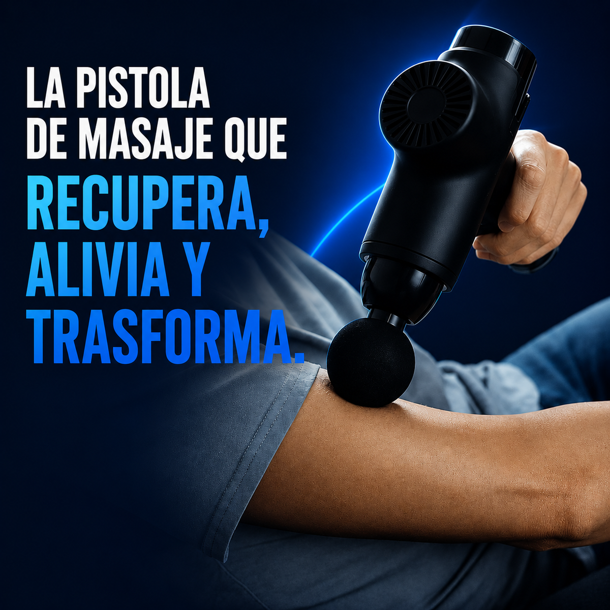 🔥 Pistola Masajeadora Pro + 4 Cabezales + Masajeador Capilar de REGALO EXCLUSIVO